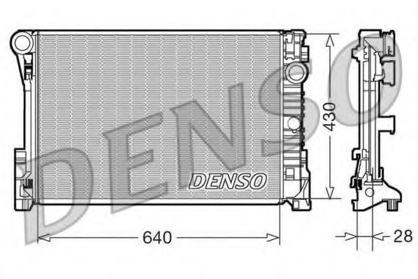 Радиатор, охлаждение двигателя DENSO DRM17110