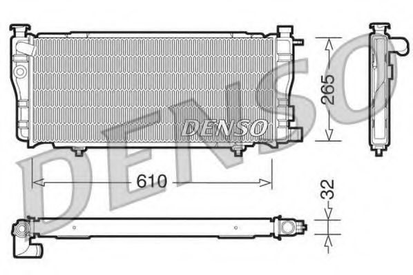 Радиатор, охлаждение двигателя DENSO DRM21012