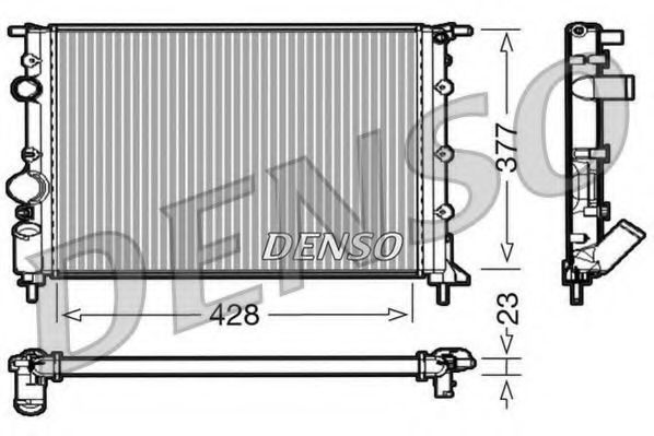 Радиатор, охлаждение двигателя DENSO DRM23032