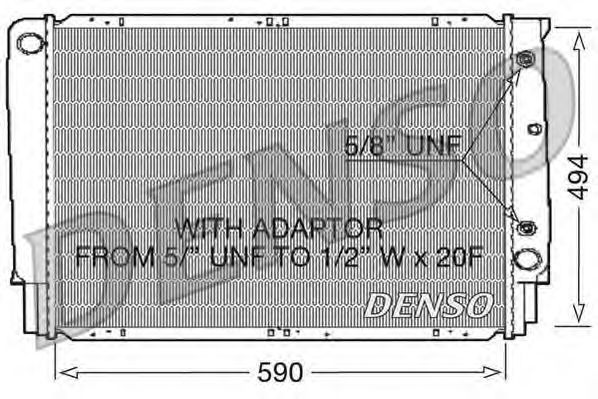 Радиатор, охлаждение двигателя DENSO DRM33054