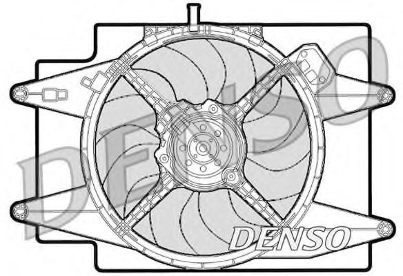 Вентилятор, охлаждение двигателя DENSO DER01001