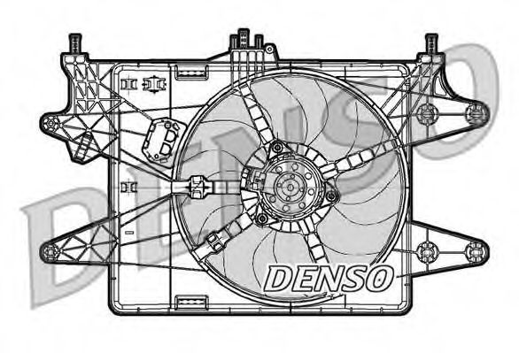 Вентилятор, охлаждение двигателя DENSO DER09082