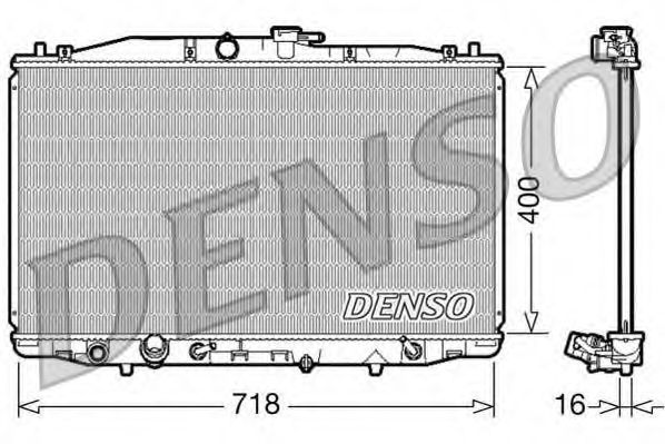 Радиатор, охлаждение двигателя DENSO DRM40023