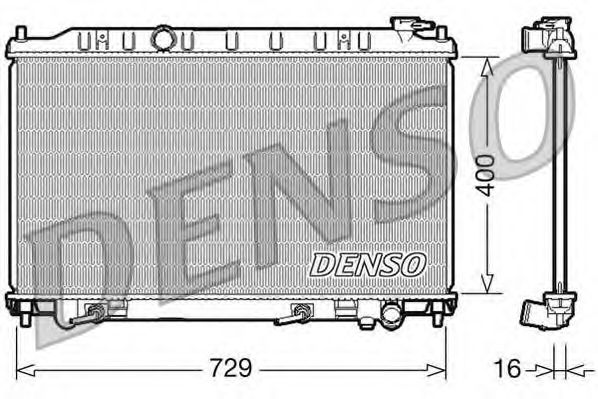 Радиатор, охлаждение двигателя DENSO DRM46033