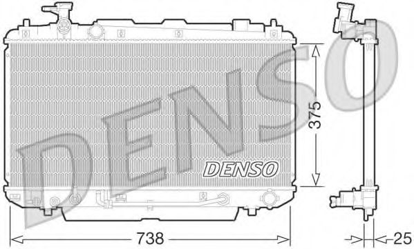 Радиатор, охлаждение двигателя DENSO DRM50064
