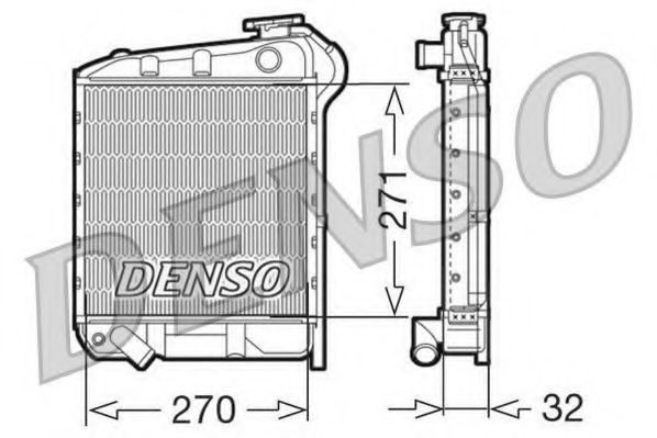 Радиатор, охлаждение двигателя DENSO DRM99008