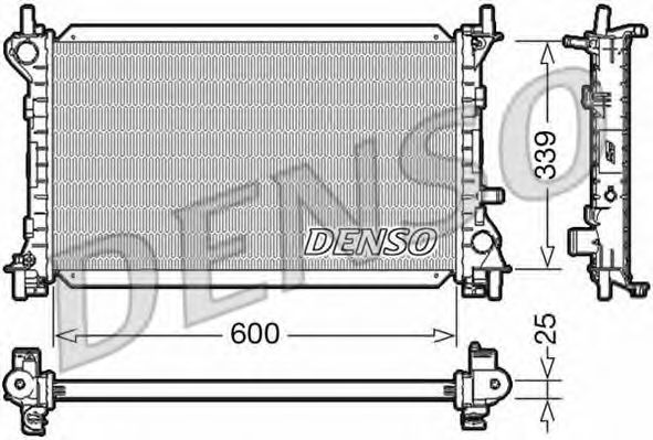 Радиатор, охлаждение двигателя DENSO DRM10002