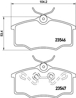 Комплект тормозных колодок, дисковый тормоз MINTEX MDB2127