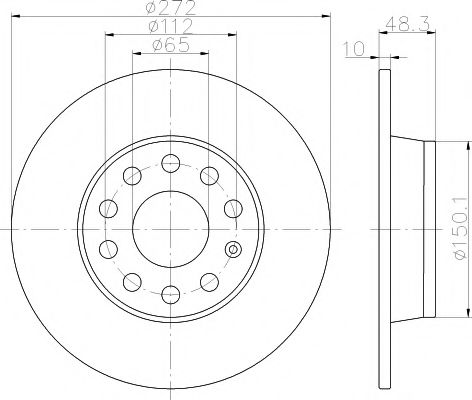 Тормозной диск MINTEX MDC2205