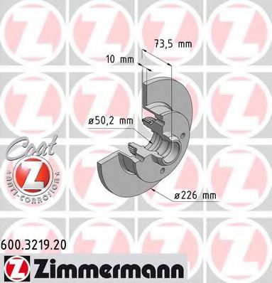 Тормозной диск ZIMMERMANN 600.3219.20