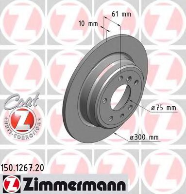 Тормозной диск ZIMMERMANN 150.1267.20