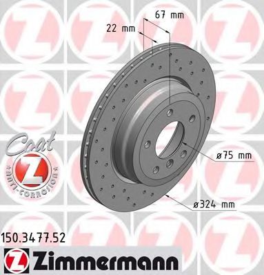 Тормозной диск ZIMMERMANN 150.3477.52