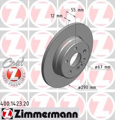 Тормозной диск ZIMMERMANN 400.1423.20