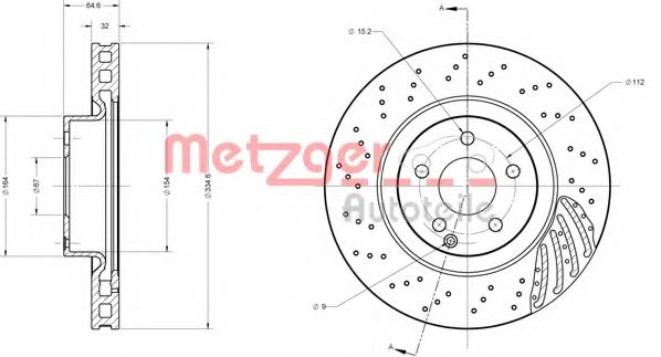 Тормозной диск METZGER 6110233