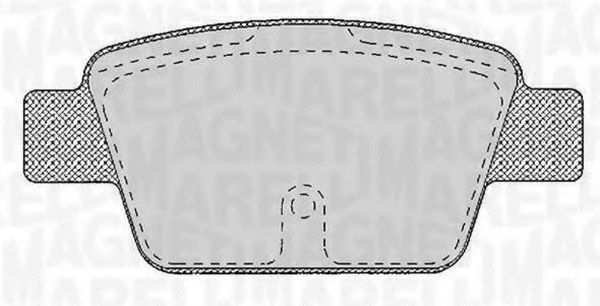 Комплект тормозных колодок, дисковый тормоз MAGNETI MARELLI 363916060125