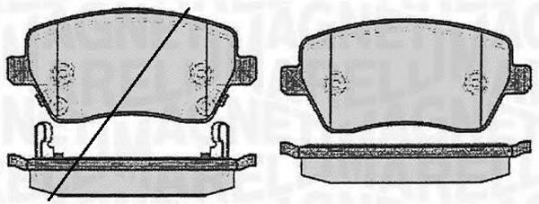 Комплект тормозных колодок, дисковый тормоз MAGNETI MARELLI 363916060594