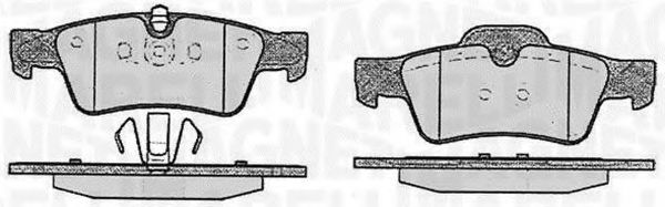 Комплект тормозных колодок, дисковый тормоз MAGNETI MARELLI 363916060640