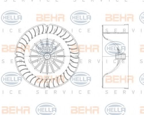 Вентилятор салона BEHR HELLA SERVICE 8EW 009 157-191