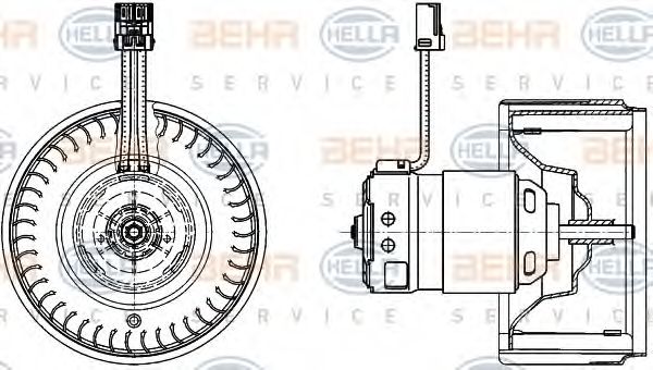 Вентилятор салона BEHR HELLA SERVICE 8EW 009 159-631