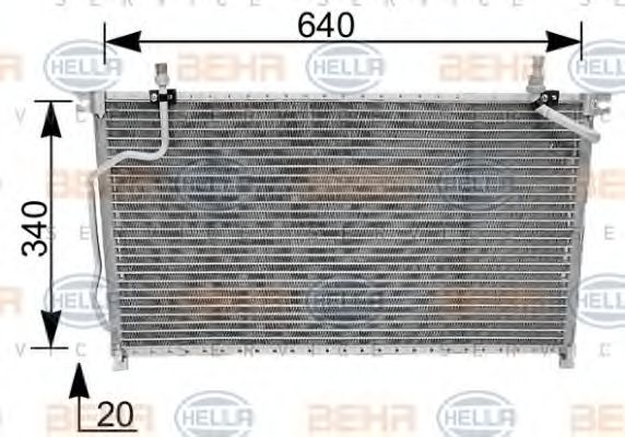 Конденсатор, кондиционер BEHR HELLA SERVICE 8FC 351 036-431