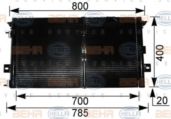 Конденсатор, кондиционер BEHR HELLA SERVICE 8FC 351 036-731