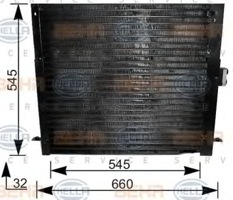 Конденсатор, кондиционер BEHR HELLA SERVICE 8FC 351 037-101