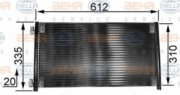 Конденсатор, кондиционер BEHR HELLA SERVICE 8FC 351 038-311