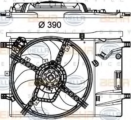 Вентилятор, охлаждение двигателя BEHR HELLA SERVICE 8EW 351 040-331