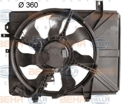 Вентилятор, охлаждение двигателя BEHR HELLA SERVICE 8EW 351 041-391
