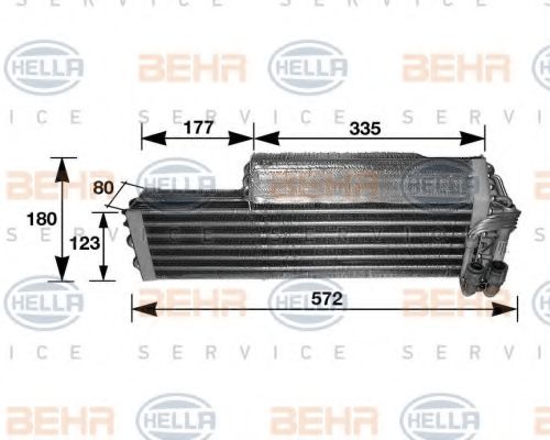 Испаритель, кондиционер BEHR HELLA SERVICE 8FV 351 210-291