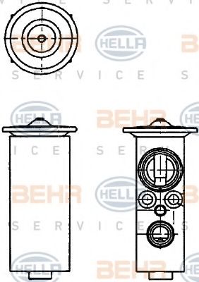 Расширительный клапан, кондиционер BEHR HELLA SERVICE 8UW 351 234-141