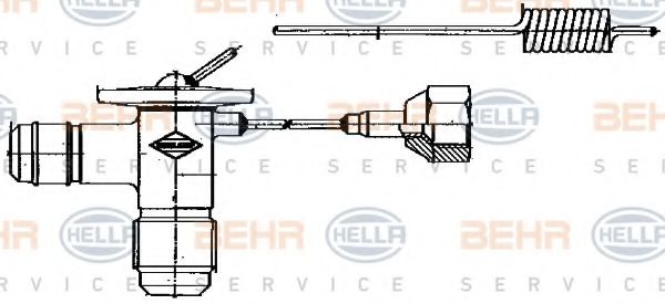 Расширительный клапан, кондиционер BEHR HELLA SERVICE 8UW 351 235-001