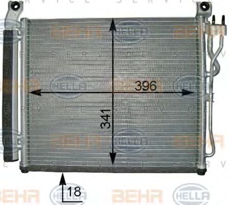 Конденсатор, кондиционер BEHR HELLA SERVICE 8FC 351 309-391