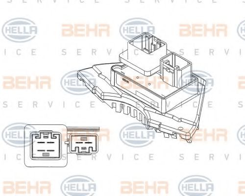 Регулятор, вентилятор салона BEHR HELLA SERVICE 5HL 351 321-231