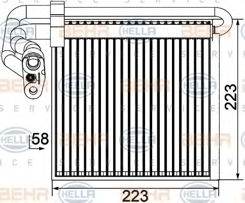 Испаритель, кондиционер BEHR HELLA SERVICE 8FV 351 330-751