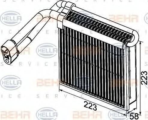 Испаритель, кондиционер BEHR HELLA SERVICE 8FV 351 330-761