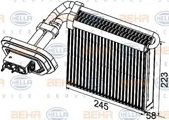 Испаритель, кондиционер BEHR HELLA SERVICE 8FV 351 330-791