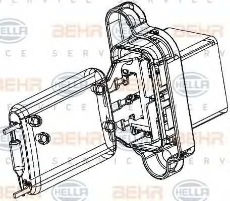 Сопротивление, вентилятор салона BEHR HELLA SERVICE 9ML 351 332-361