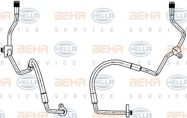 Трубопровод высокого давления, кондиционер BEHR HELLA SERVICE 9GS 351 338-441