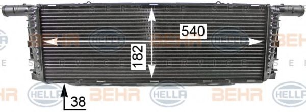 Радиатор, охлаждение двигателя BEHR HELLA SERVICE 8MK 376 701-661