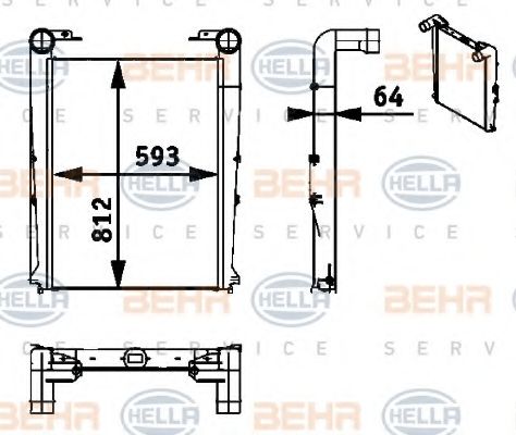Интеркулер BEHR HELLA SERVICE 2209002