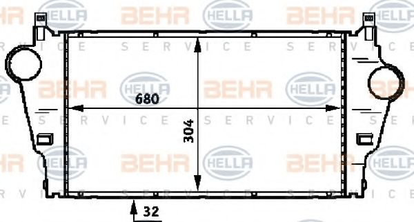 Интеркулер BEHR HELLA SERVICE 8ML 376 723-291