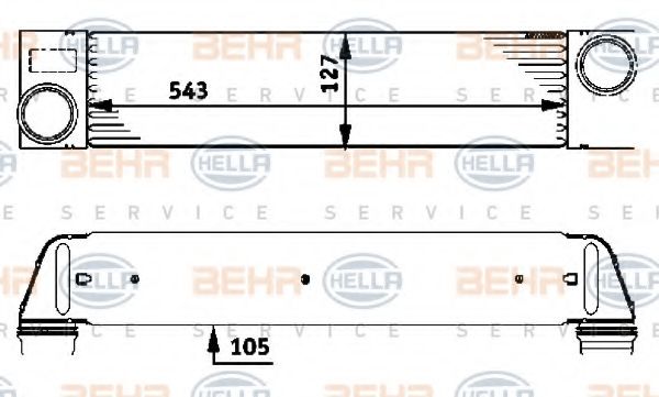 Интеркулер BEHR HELLA SERVICE 8ML 376 723-451