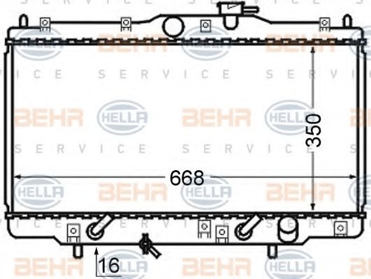 Радиатор, охлаждение двигателя BEHR HELLA SERVICE 8MK 376 724-511