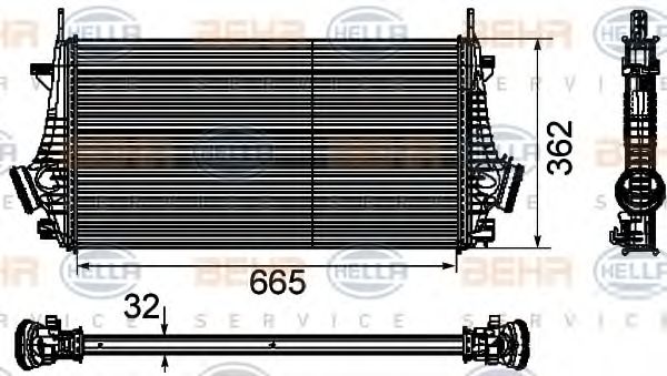 Интеркулер BEHR HELLA SERVICE 8ML 376 746-481