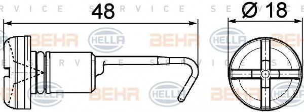Болт, пробка радиатора BEHR HELLA SERVICE 9NS 376 747-011