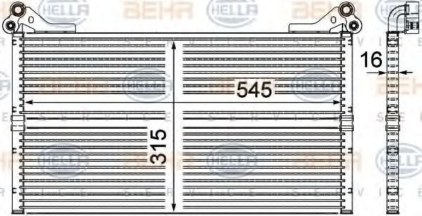 масляный радиатор, двигательное масло BEHR HELLA SERVICE 8MO 376 750-751