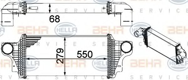 Интеркулер BEHR HELLA SERVICE 8ML 376 754-621