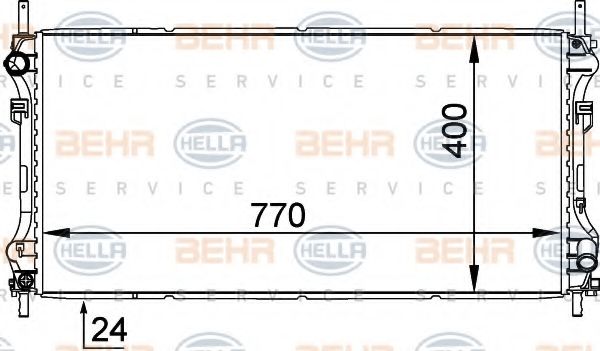 Радиатор, охлаждение двигателя BEHR HELLA SERVICE 8MK 376 755-321