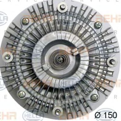 Сцепление, вентилятор радиатора BEHR HELLA SERVICE 8MV 376 758-711